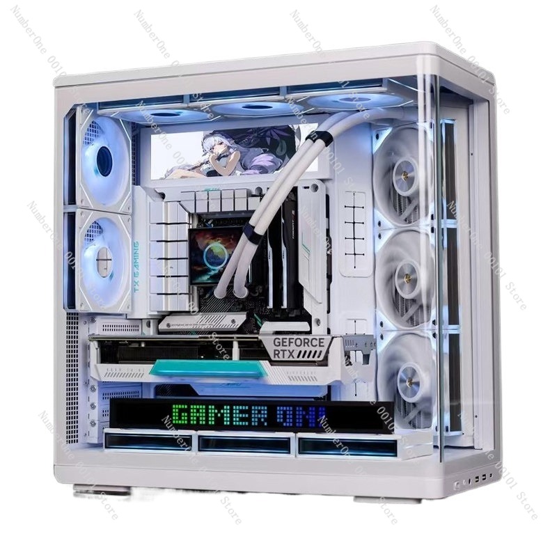 Pc Gaming Aquarium - Casing PC Akuarium Kaca Temper Berlengkung,
