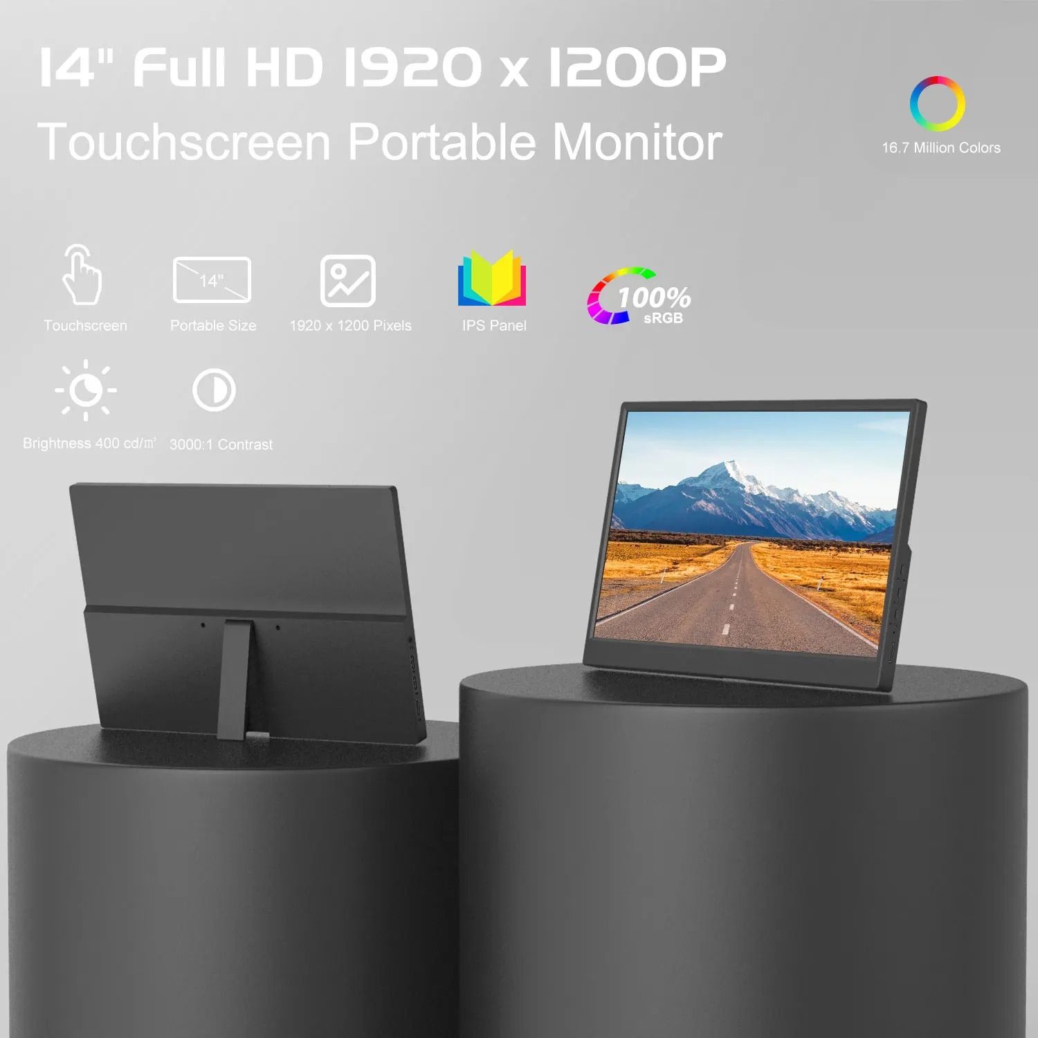 Monitor Portabel 1920*1200 14- - Pc Gaming On Mobile ulasan dan harga