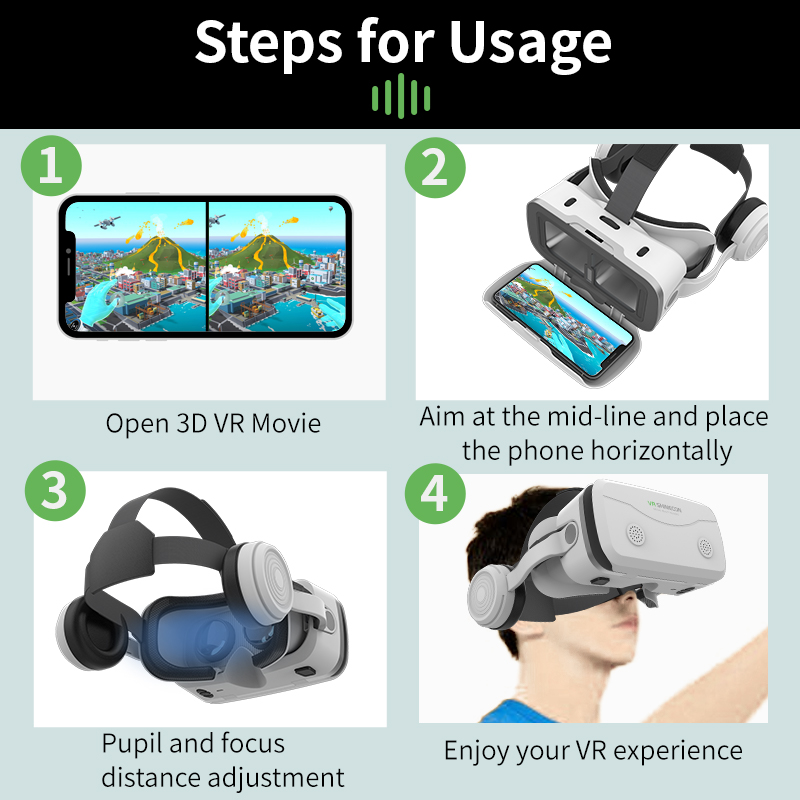 Kacamata VR Realitas Virtual P - Vr Headset Pc ulasan dan harga