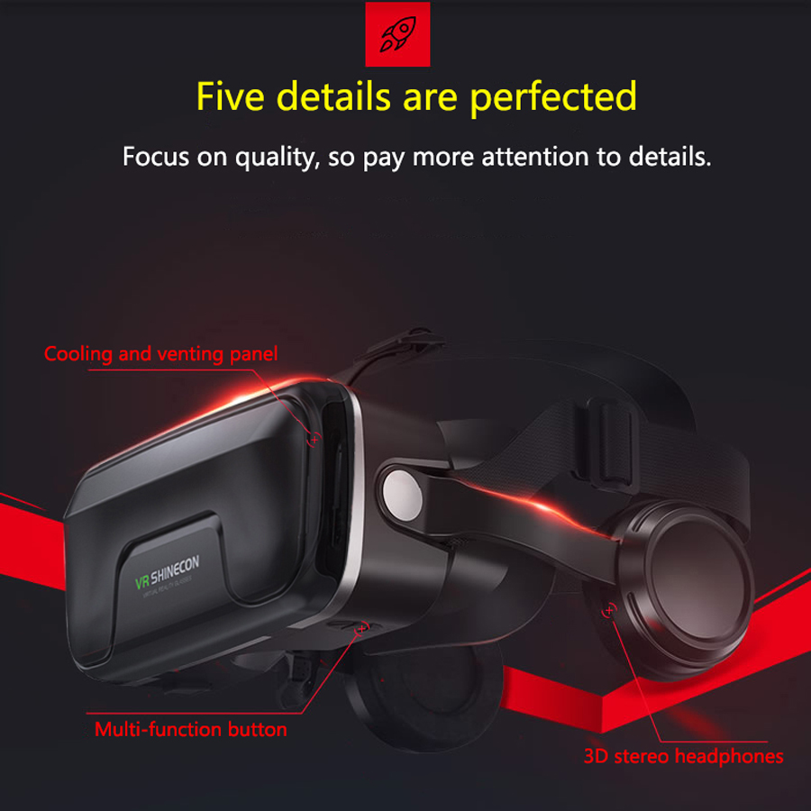 Shinecon Viar Kacamata VR Real - Vr Headset Pc ulasan dan harga